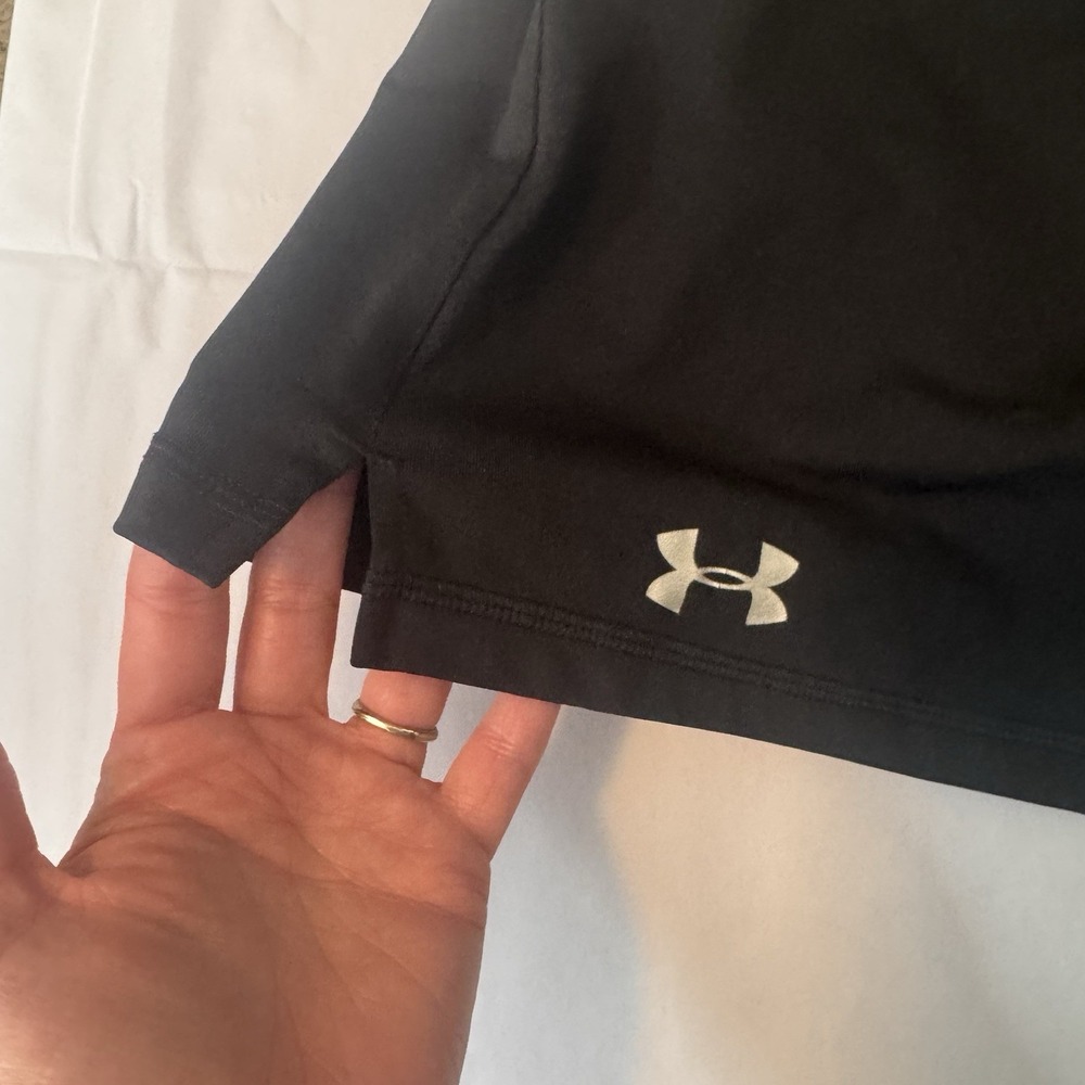 Under Armour Heat Gear Activewear Skort Womens Black Loose Fit‎ Pull On Size L - Picture 2 of 7